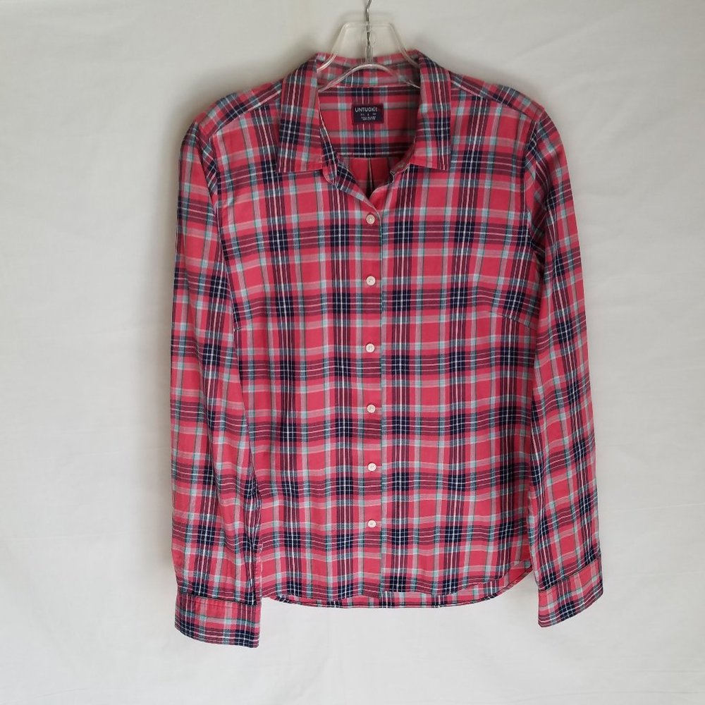 UNTUCKit Plaid Button Front Shirt Women's Size 8